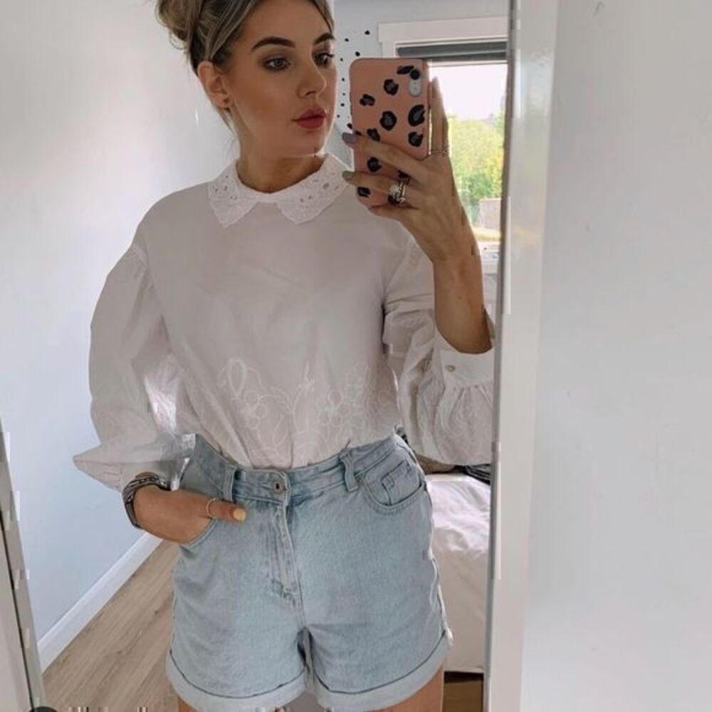 ZARA poplin embroidered blouse 0881/ 004